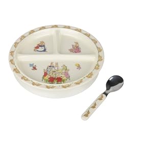 Bunnykins Divided Suction Plate and Spoon
