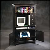 Sauder Arbor Valley Computer Armoire in Antique Paint 137047