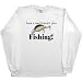 MENS LONG-SLEEVE T-SHIRT : WHITE - LARGE - I Have A Reeltirement Plan Fishing - Funny Retirement Gift Lure