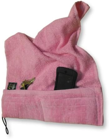 SALE-PINK GYM Towel With Padded Zippered Pockets to Hold Cell Phone, Keys and Small Items for Athletes Mudder Yoga Xtreme Sports