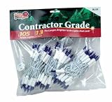Holiday Bright Lights 105ICI-BL-WHA Contractor Quality Icicle 105 Light Set Blue Bulbs with White Cord