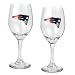 New England Patriots NFL 2pc Team Wine Glass Cup Set