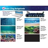 Aquatic Creations Static Cling Aquarium Background, 24 by 12-Inch, Tropical