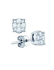 0.67CTW DIAMOND LADIES LARISSA DIAMOND EARRING 18K White-gold Real Diamond