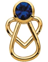 14K Gold May With Me Always Angel Heart Pin