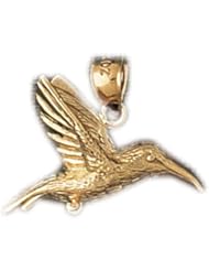 Dazzlers Solid 14k Gold Hummingbird Charm Pendant Available in three colors from jewelsberry (weights: 2.5 grams only)