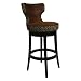 Augusta Leopard Swivel 30" High Bar Stool