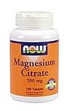 Now Foods Magnesium Citrate 200 Mg, 100 Tablets (Pack of 3)