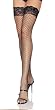 Lycra Industrial Net Thigh Highs With Stay Up Silicone Lace Top