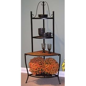 4D Concepts 601617 Corner Baker's Rack with Slate Top - Metal Slate by 4D Concepts