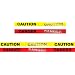 Accuform Signs MPT235 Reflective Plastic Barricade/Perimeter Tape, Legend "DANGER", 3" Width x 1000' Length x 3 mil Thickness, Black/Reflective Silver on Red