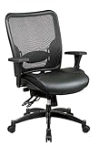 Professional Mesh Back Ergonomic Chair with Layered Leather Seat
