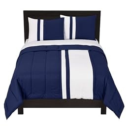 Home Stripe Comforter Set - Black
