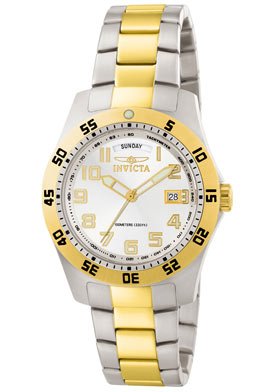 invicta mens 6693 ii collection 18k gold plated and stainless steel white dial w  more detail click!