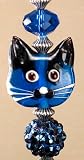 Cobalt Blue Lampwork Glass Cat Light or Ceiling Fan Pull