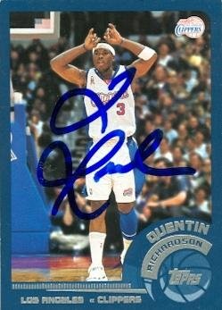 Quentin Richardson Autographed/Hand Signed Basketball Card (Los Angeles Clippers) 2002 Topps #59