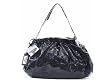 Baby Phat Black Patent Gathers Large Hobo Handbag