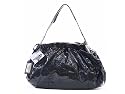 Baby Phat Black Patent Gathers Large Hobo Handbag