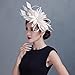 Flower Fascinator Wedding Hair Clip Headpiece Cocktail Party Headwear for Women