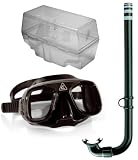 Cressi Superocchio Dive Mask with Freediving Snorkel, (Hard Mask Box Included)