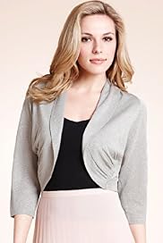Autograph Shawl Collar Cropped Metallic Shrug