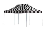 ShelterLogic Pro Series Truss Pop-Up Canopy, Black and White Checkered, 10 x 20-Feet