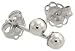 10k White Gold 3mm Ball Stud Earrings