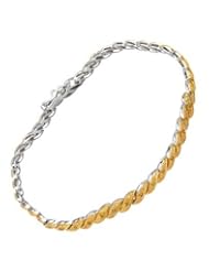 Genuine Morne Rouge (TM) Bracelet. 0.29 Ctw Diamonds Gold Plated Silver Bracelet. 6.5 grams in weight and 7 inches in length. 100% Satisfaction Guaranteed.