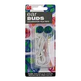 Peace Sign Blue Earbuds Ear Buds Headphones Mp3 Player I-pod