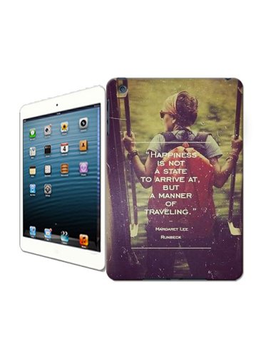New Design Custom Photo Happiness Quotes Background Hard Plastic Case Cover For Ipad Mini