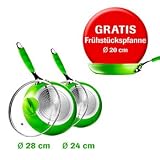 Biolux Kerama 5tlg. Pfannenset - die ORIGINAL Keramik-Pfannen mit Lotus Effekt aus der TV WERBUNG