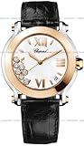 Chopard Women's 278492-9001 Happy Sport Round II Gold White Dial Watch