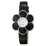 Nine West Womens NW1075WTBK Silver-Tone Flower