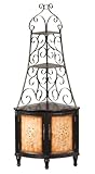 Hillsdale Capetown Corner Display Cabinet with Metal Top