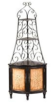 Hillsdale Capetown Corner Display Cabinet with Metal Top