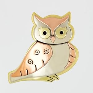 linky Owl Pin Brooch Silver Pins Far Fetched M
