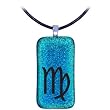 VIRGO Zodiac - Dichroic Glass Pendant Charm with .925 bail