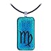 VIRGO Zodiac - Dichroic Glass Pendant Charm with .925 bail