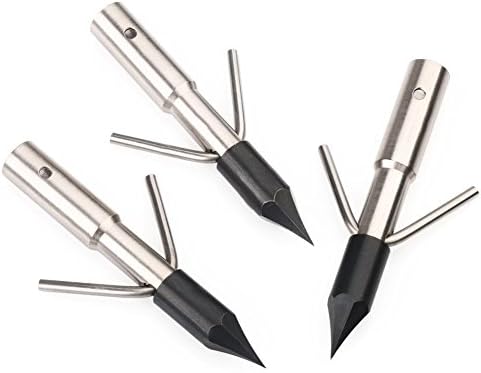 Outstorer 6pk Hunting Fish Points Broadheads 350 Gr Bowfishing Arrow Head Expandable Blades