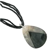 Black Lip Mother of Pearl Teardrop (two toned) with beaded accents