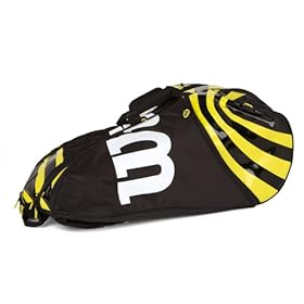 Wilson '11 BLX Tour Super Six Tennis Bag (Black/Yellow)Wilson BLX Tour Super 6 Pack Bag