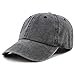 THE HAT DEPOT 100% Cotton Pigment Dyed Low Profile Six Panel Cap Hat (Black)