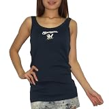 Womens Sideline MLB Milwaukee Brewers Stretch Fit Camisole Tank Top Vest (Size:L)