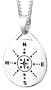 Sterling Silver "Those Who Wander Are Not Necessarily Lost" Reversible Pendant, 18"