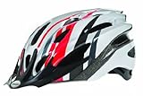 Raleigh Mission LED Dial Fit Cycling Helmet Silver/Red