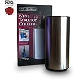 Tabletop Wine and Champagne Chiller Bucket - Iceless Aluminum Lightweight - Bonus Cocktail Recipes eBook - Best Gift for Any Occasion by Regalo Products