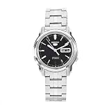 Seiko Men's SNKK71 5 Stainless Steel Black Dial Watch