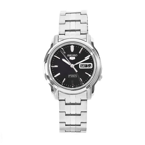 Best Price Seiko Men's SNKK71 5 Stainless Steel Black Dial Watch