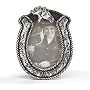 Horseshoe Shaped Picture Frame Silver Western Horse