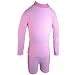 Long Sleeve Shirt and Shorts, UPF 50+, UV Protective 2 Piece Swimsuit for Infant/Toddler Girls